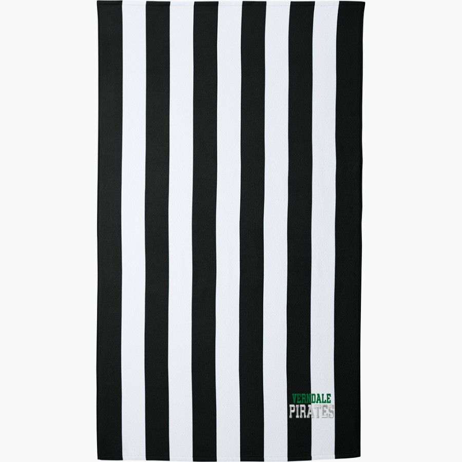 VERNDALE HIGH SCHOOL PIRATES <span class="pdp-name-mascot">VERNDALE PIRATES</span> Port Authority Cabana Stripe Beach Towel