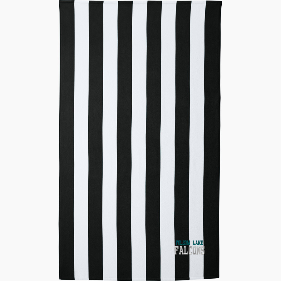 Folsom Lake Falcons Port Authority Cabana Stripe Beach Towel