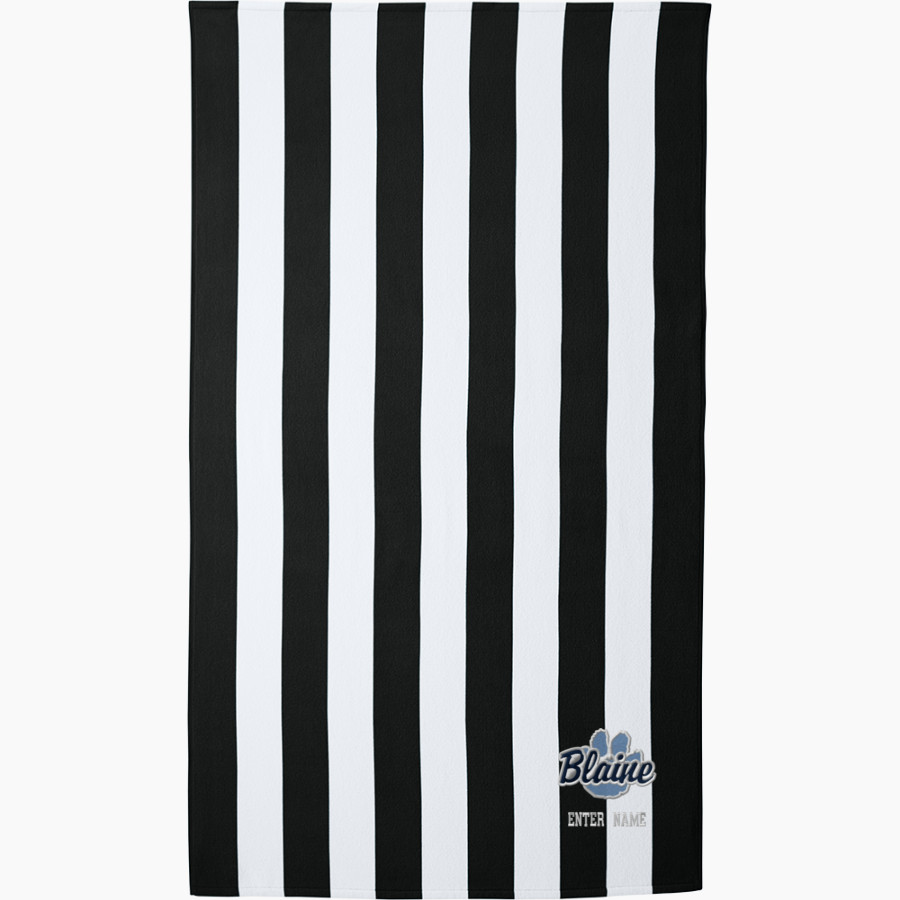 Blaine Bengals <span class="pdp-name-mascot">Blaine Bengals</span> Port Authority Cabana Stripe Beach Towel