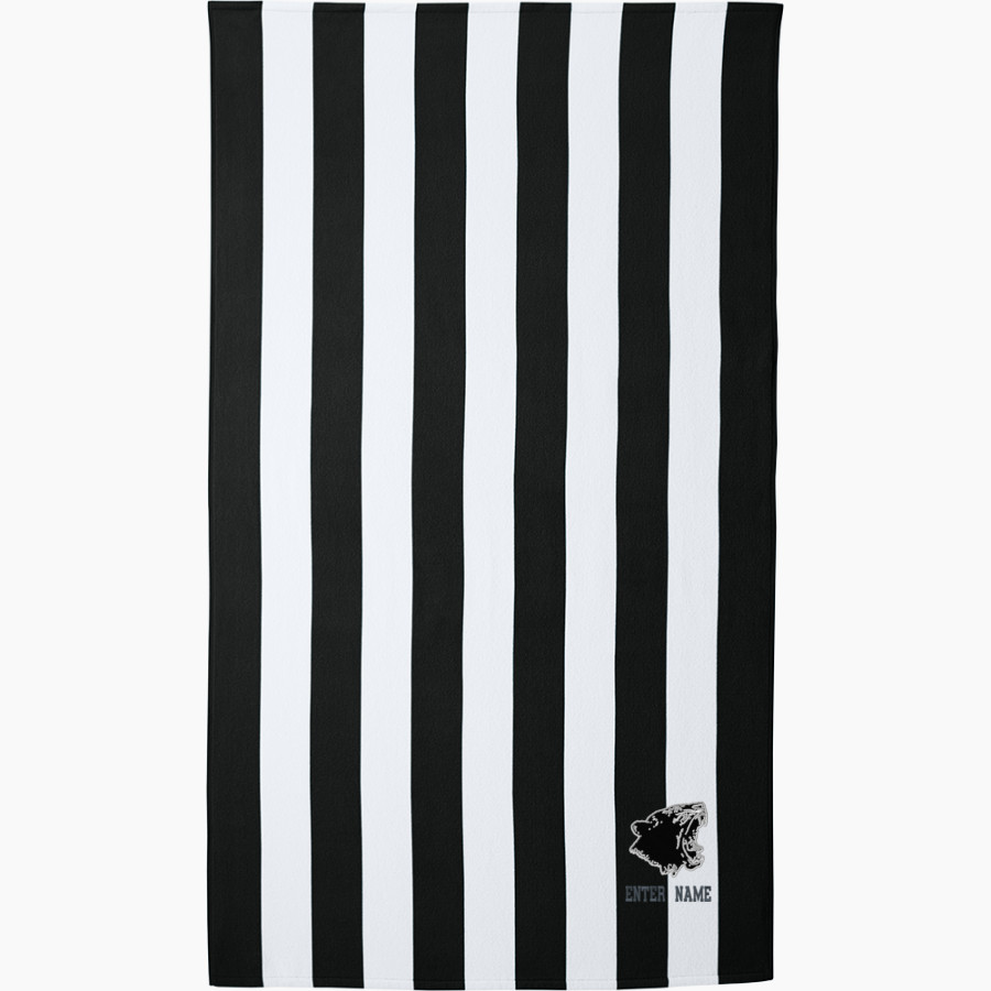 St. Anselm's Abbey Panthers <span class="pdp-name-mascot">Saint Anselm's Abbey Panthers</span> Port Authority Cabana Stripe Beach Towel