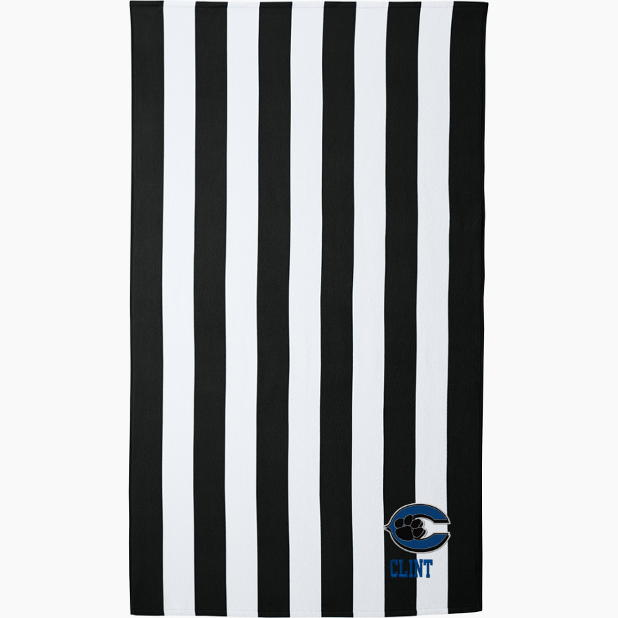 Clint Cubs <span class="pdp-name-mascot">Clint Cubs</span> Port Authority Cabana Stripe Beach Towel