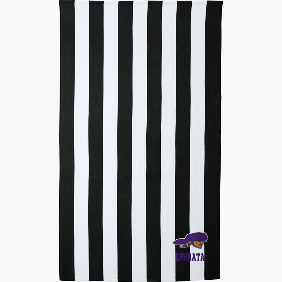 Ephrata Area School District MOUNTAINEERS <span class="pdp-name-mascot">EPHRATA MOUNTAINEERS</span> Port Authority Cabana Stripe Beach Towel