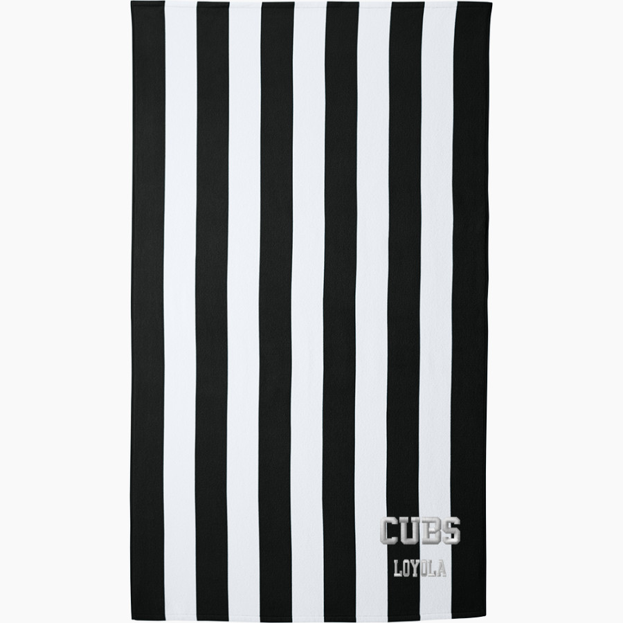 LOYOLA HIGH SCHOOL CUBS <span class="pdp-name-mascot">LOYOLA CUBS</span> Port Authority Cabana Stripe Beach Towel