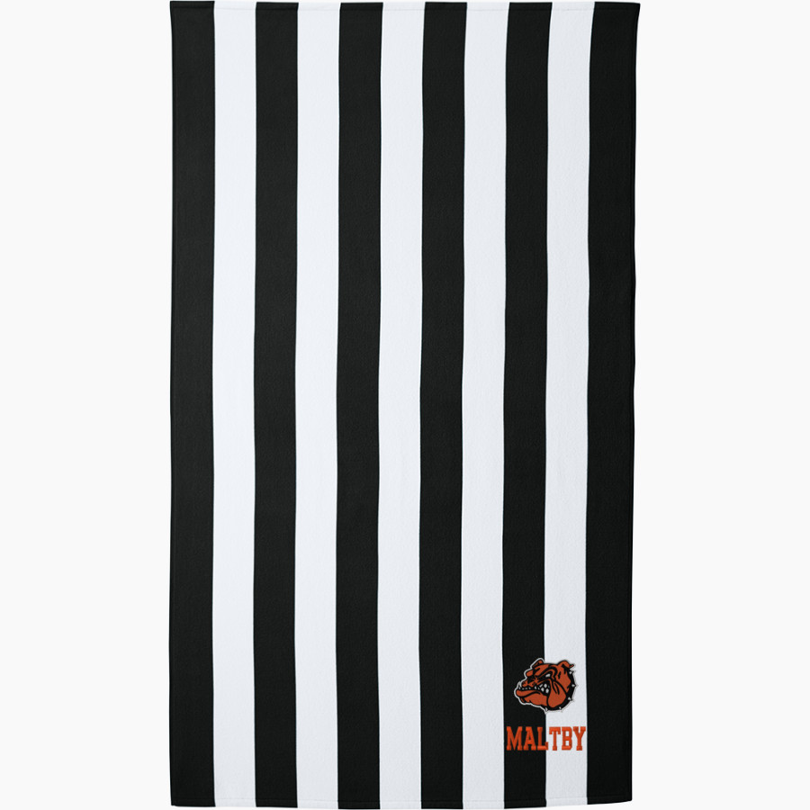 Maltby Bulldogs <span class="pdp-name-mascot">Maltby Intermediate Bulldogs</span> Port Authority Cabana Stripe Beach Towel