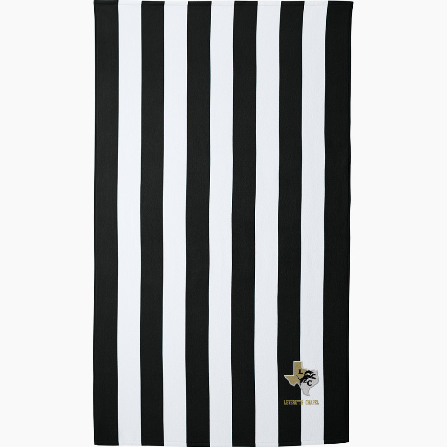 LEVERETTS CHAPEL HIGH SCHOOL LIONS <span class="pdp-name-mascot">LEVERETTS CHAPEL LIONS</span> Port Authority Cabana Stripe Beach Towel