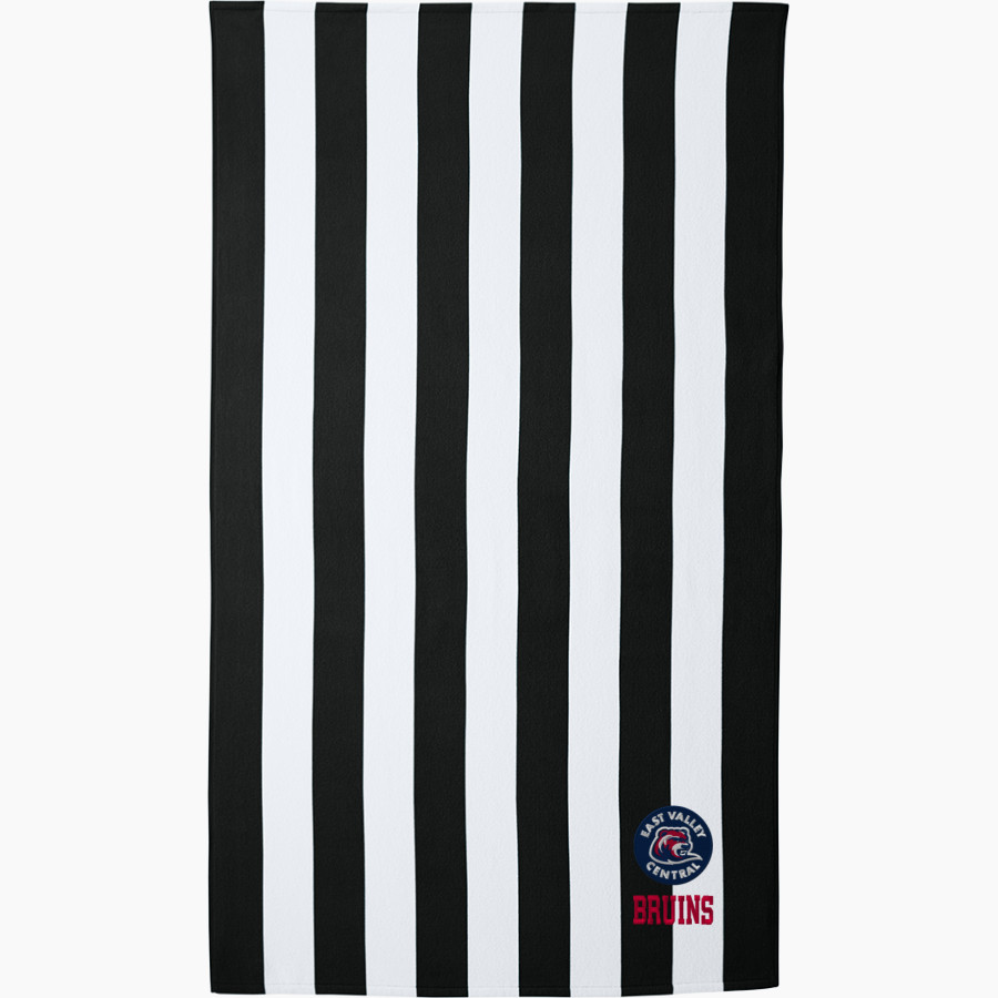 East Valley Central Bruins <span class="pdp-name-mascot">East Valley Central Middle School Bruins</span> Port Authority Cabana Stripe Beach Towel