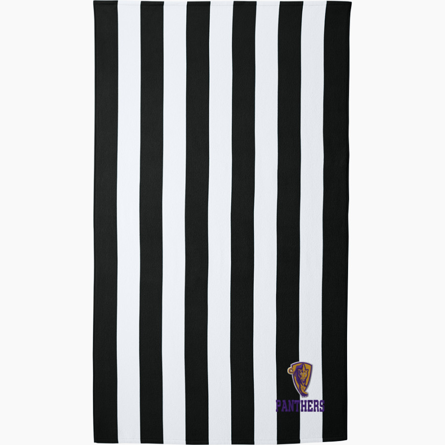 BOULDER HIGH SCHOOL PANTHERS <span class="pdp-name-mascot">BOULDER PANTHERS</span> Port Authority Cabana Stripe Beach Towel