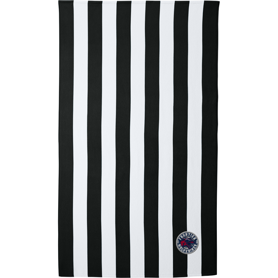 Frontier Academy Wolverines <span class="pdp-name-mascot">Frontier Academy Wolverines</span> Port Authority Cabana Stripe Beach Towel