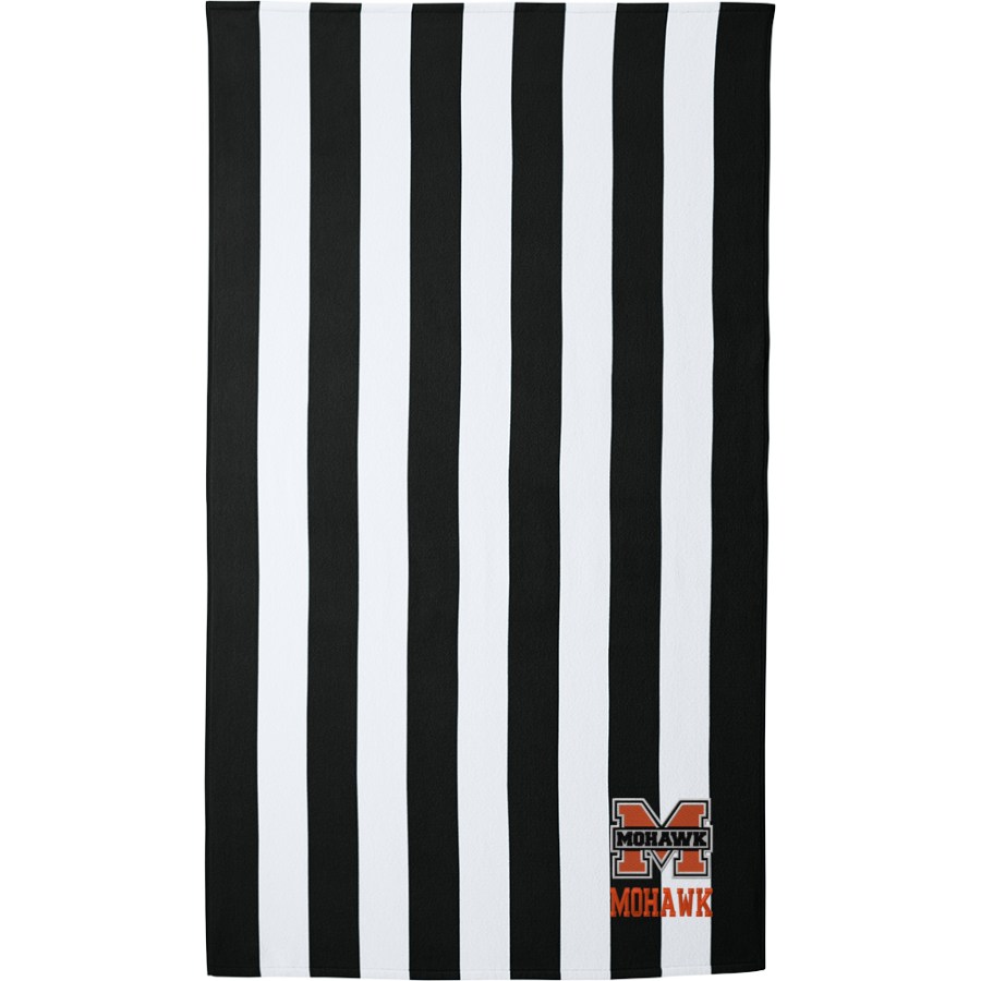 MOHAWK HIGH SCHOOL Mustangs <span class="pdp-name-mascot">MOHAWK Mustangs</span> Port Authority Cabana Stripe Beach Towel
