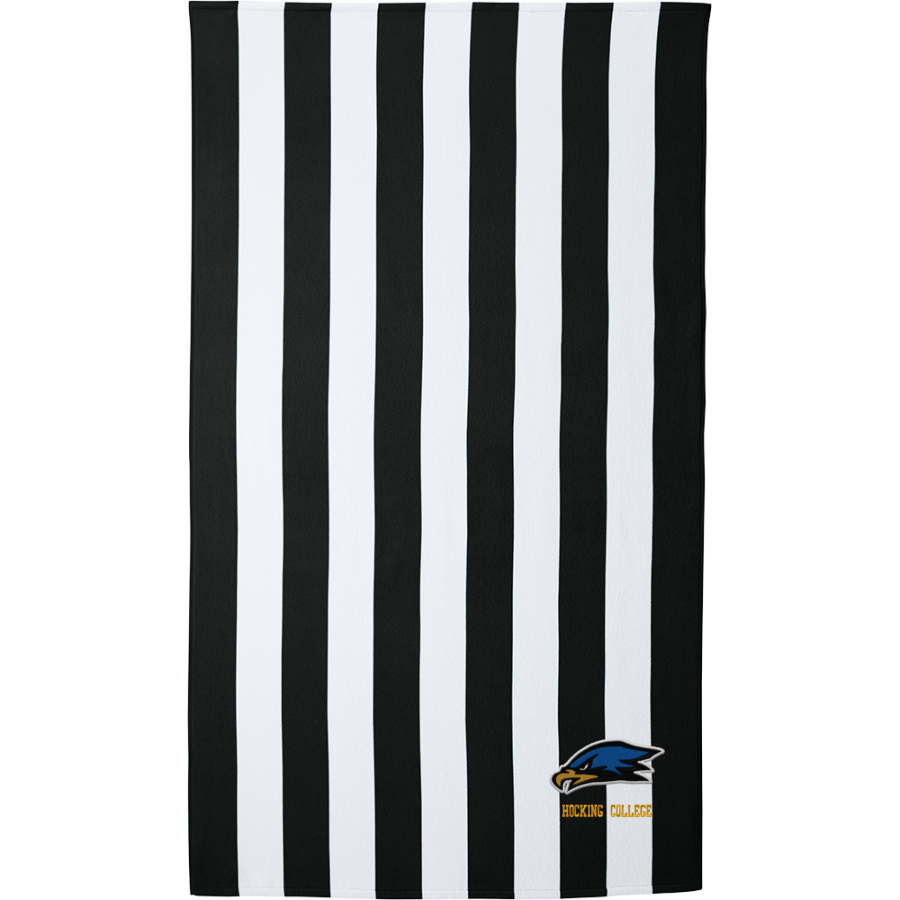Hocking Hawks <span class="pdp-name-mascot">Hocking College Hawks</span> Port Authority Cabana Stripe Beach Towel
