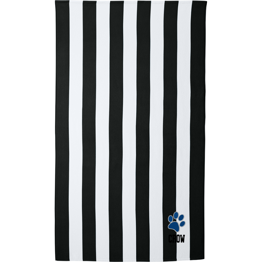 Crow Tigers <span class="pdp-name-mascot">Crow Middle School Tigers</span> Port Authority Cabana Stripe Beach Towel