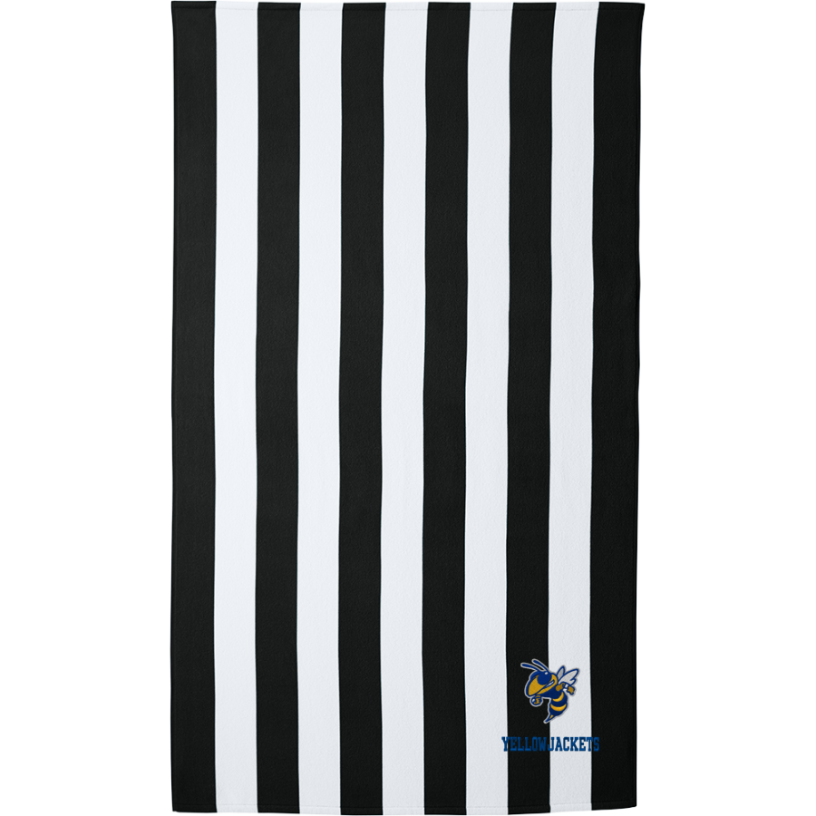 Gilbert Yellowjackets <span class="pdp-name-mascot">Gilbert School Yellowjackets</span> Port Authority Cabana Stripe Beach Towel