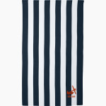 Hope College Online Athletics Store <span class="pdp-name-mascot">Hope Flying Dutch</span> Port Authority Cabana Stripe Beach Towel Front Thumbnail