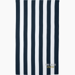 Toccoa Falls EAGLES <span class="pdp-name-mascot">TOCCOA FALLS COLLEGE EAGLES</span> Port Authority Cabana Stripe Beach Towel Front Thumbnail