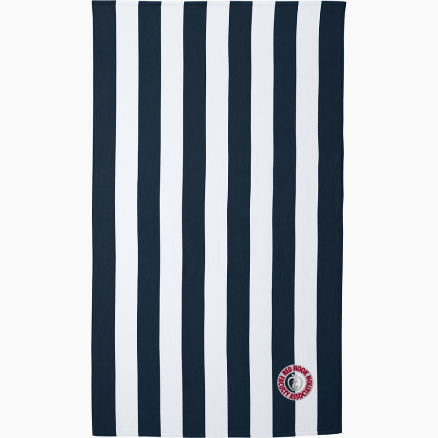 Red Hook Faculty Association RHFA <span class="pdp-name-mascot">Red Hook Faculty Association</span> Port Authority Cabana Stripe Beach Towel
