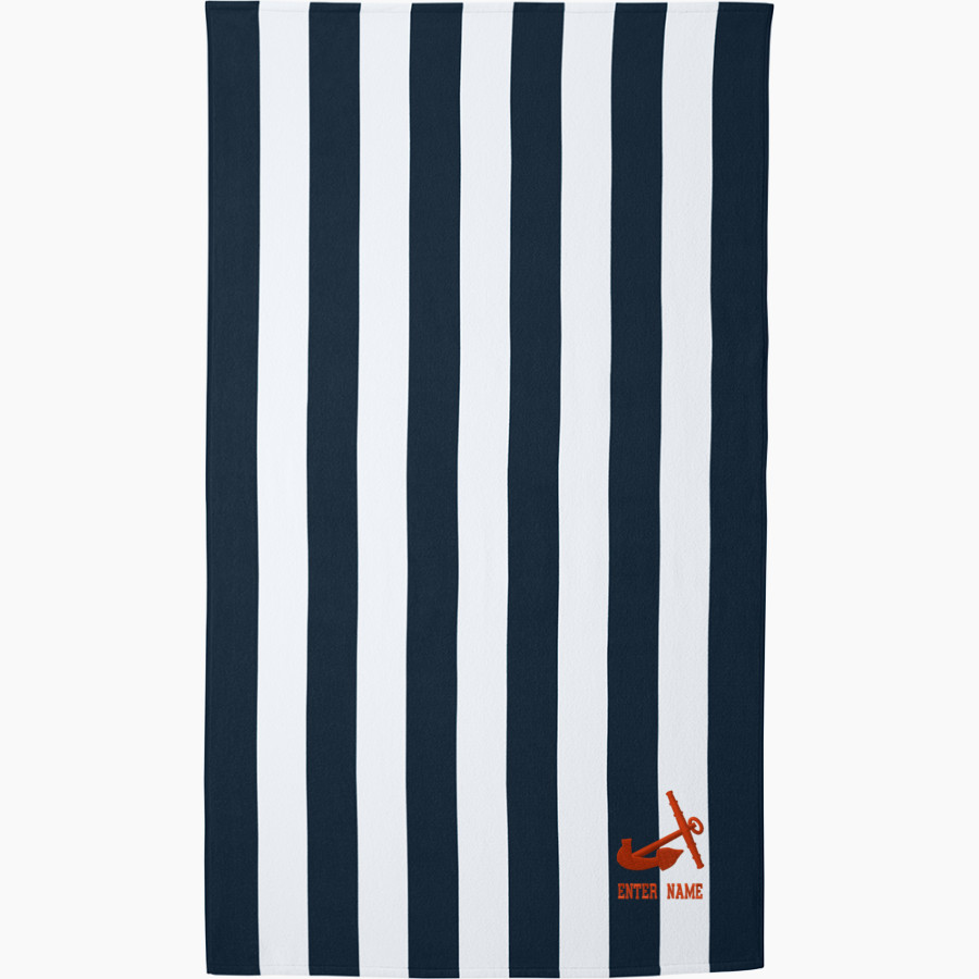 Hope College Online Athletics Store <span class="pdp-name-mascot">Hope Flying Dutch</span> Port Authority Cabana Stripe Beach Towel