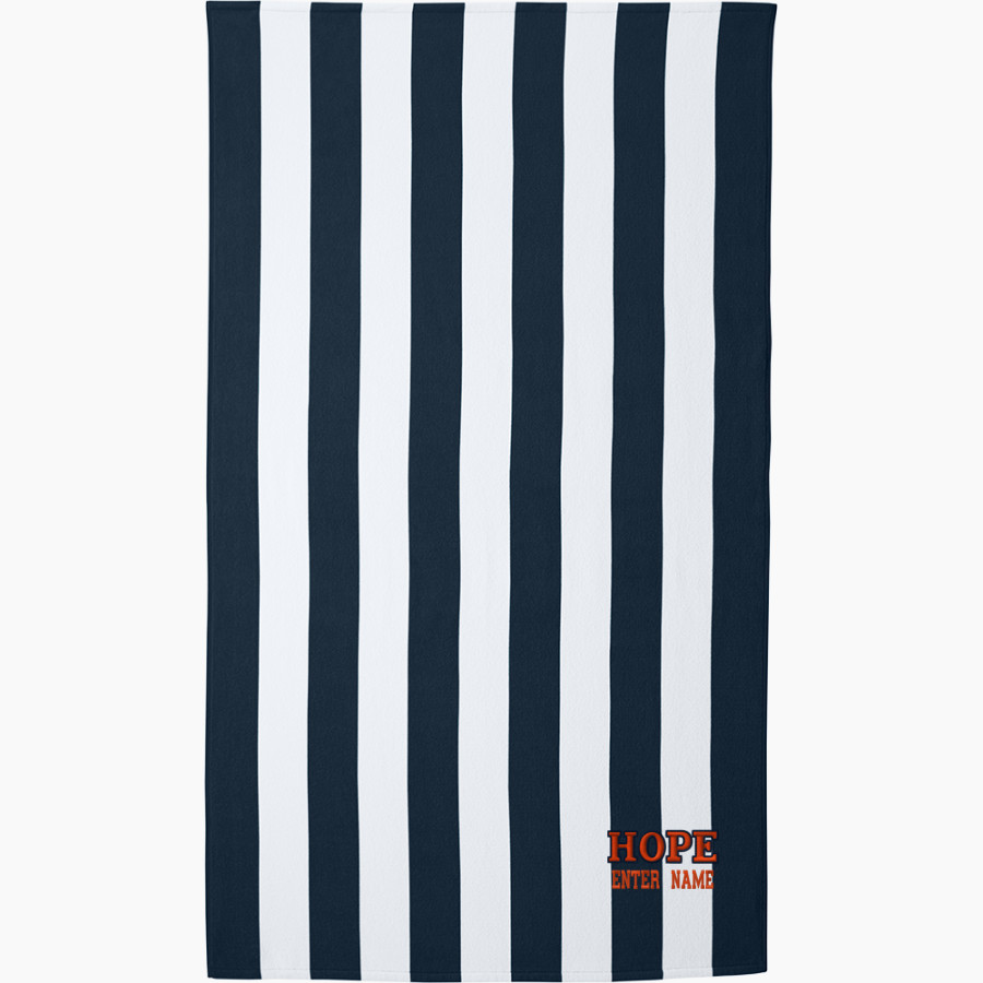 Hope College Online Athletics Store Port Authority Cabana Stripe Beach Towel