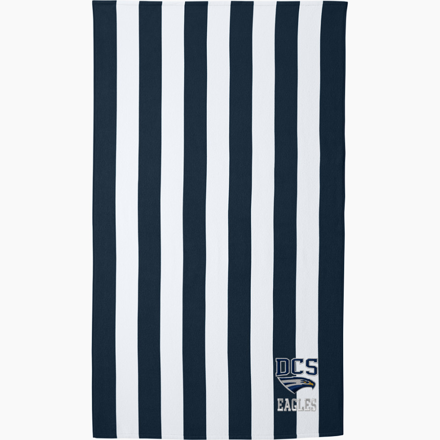 DUBOIS CHRISTIAN SCHOOLS EAGLES Port Authority Cabana Stripe Beach Towel