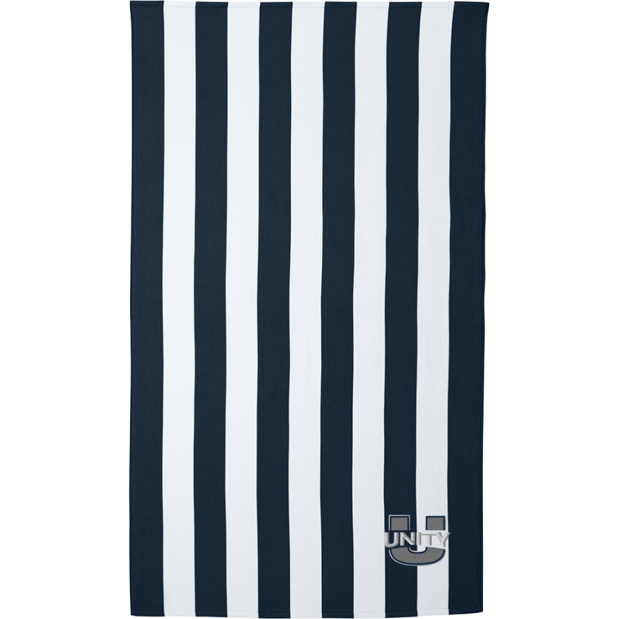 Unity School Mustangs <span class="pdp-name-mascot">Unity School Mustangs</span> Port Authority Cabana Stripe Beach Towel