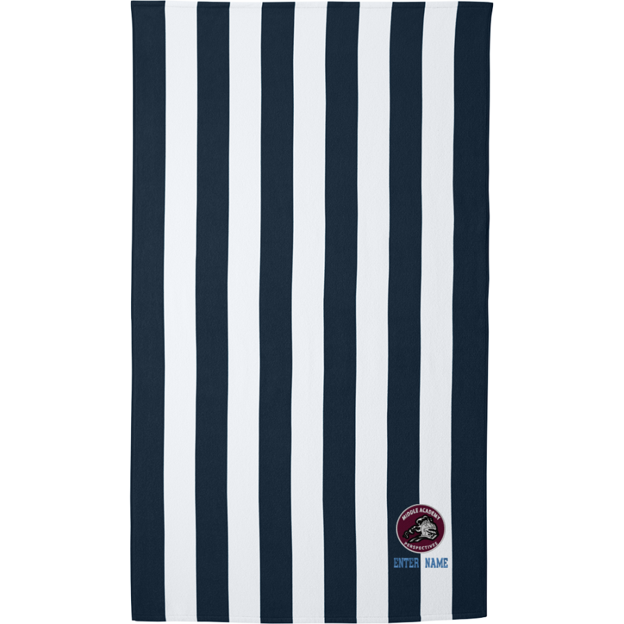 Perspectives Warriors <span class="pdp-name-mascot">Perspectives Middle Academy Warriors</span> Port Authority Cabana Stripe Beach Towel