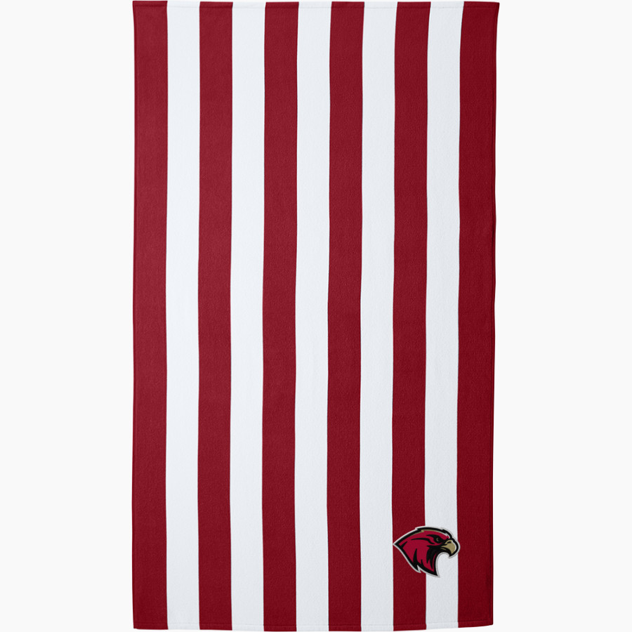 ATHENS HIGH SCHOOL RED HAWKS Port Authority Cabana Stripe Beach Towel