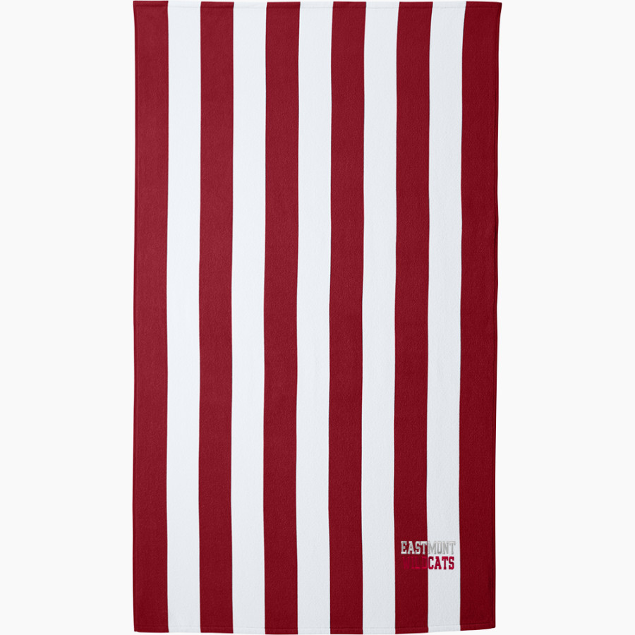 Eastmont Wildcats Port Authority Cabana Stripe Beach Towel