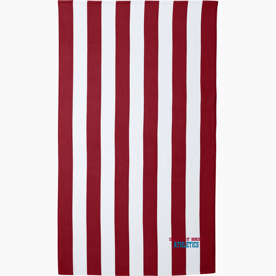 COLLEGE OF ST BENEDICT Bennies <span class="pdp-name-mascot">COLLEGE OF ST BENEDICT</span> Port Authority Cabana Stripe Beach Towel