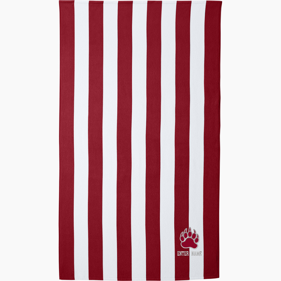West Oso Bears <span class="pdp-name-mascot">West Oso Bears</span> Port Authority Cabana Stripe Beach Towel