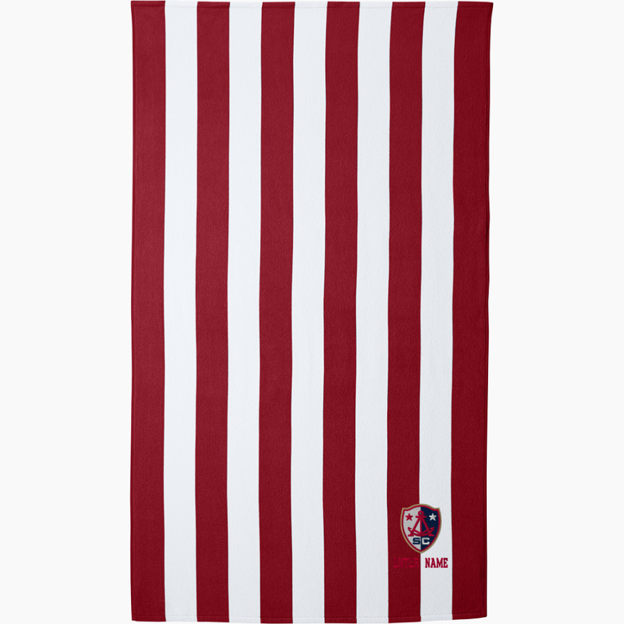 Alameda Soccer Club Islanders <span class="pdp-name-mascot">Alameda Soccer Club Islanders</span> Port Authority Cabana Stripe Beach Towel