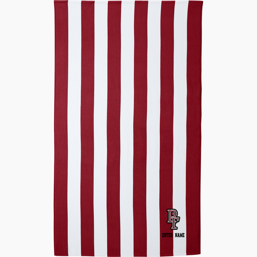 Pope Francis Cardinals <span class="pdp-name-mascot">Pope Francis Cardinals</span> Port Authority Cabana Stripe Beach Towel