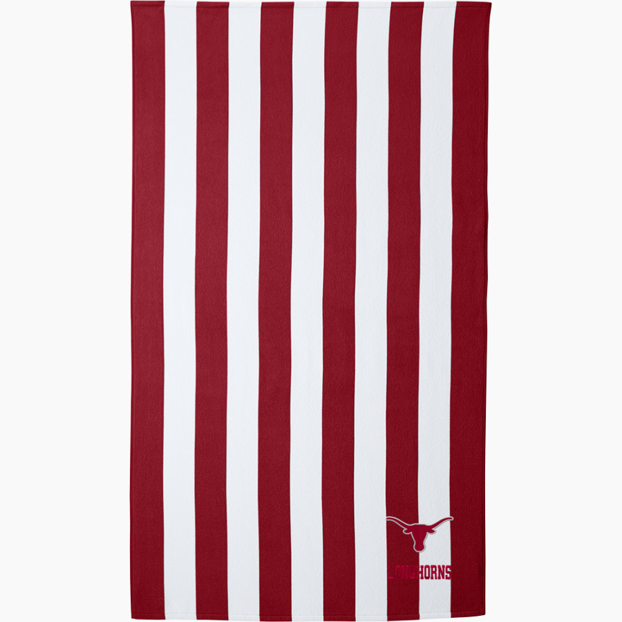 DOVER HIGH SCHOOL LONGHORNS Port Authority Cabana Stripe Beach Towel