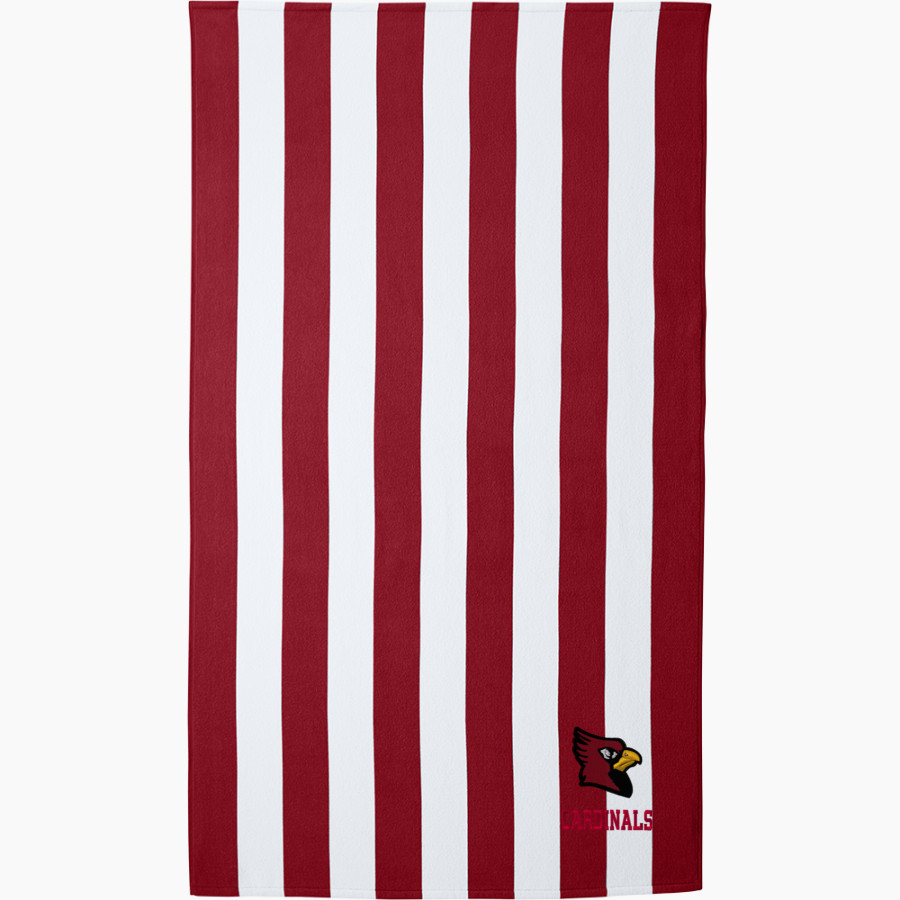 Southport Cardinals <span class="pdp-name-mascot">Southport Cardinals</span> Port Authority Cabana Stripe Beach Towel