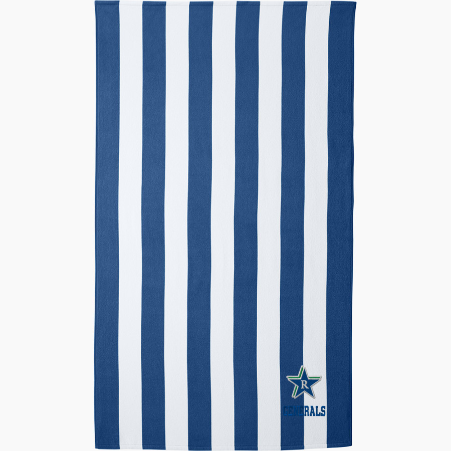 RIVERSIDE HIGH SCHOOL GENERALS <span class="pdp-name-mascot">RIVERSIDE GENERALS</span> Port Authority Cabana Stripe Beach Towel