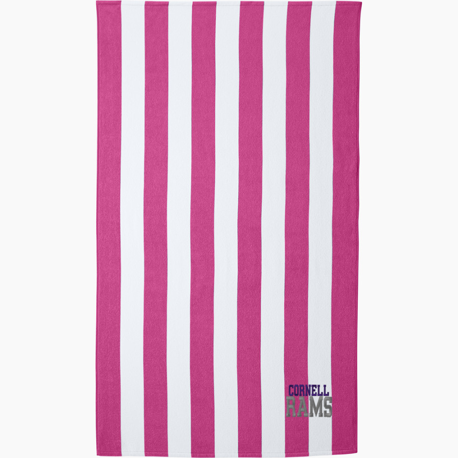 Cornell Rams <span class="pdp-name-mascot">Cornell Rams</span> Port Authority Cabana Stripe Beach Towel