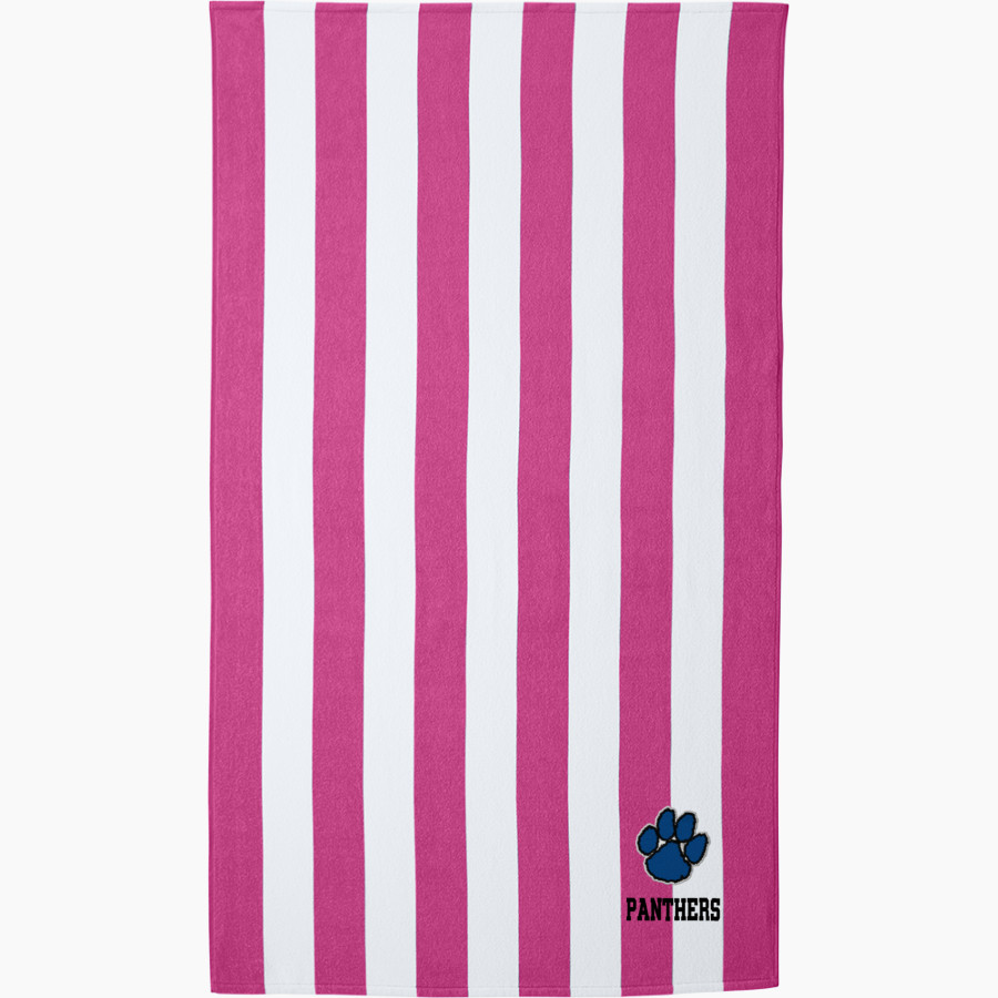 Spring Hill Panthers <span class="pdp-name-mascot">Spring Hill Panthers</span> Port Authority Cabana Stripe Beach Towel