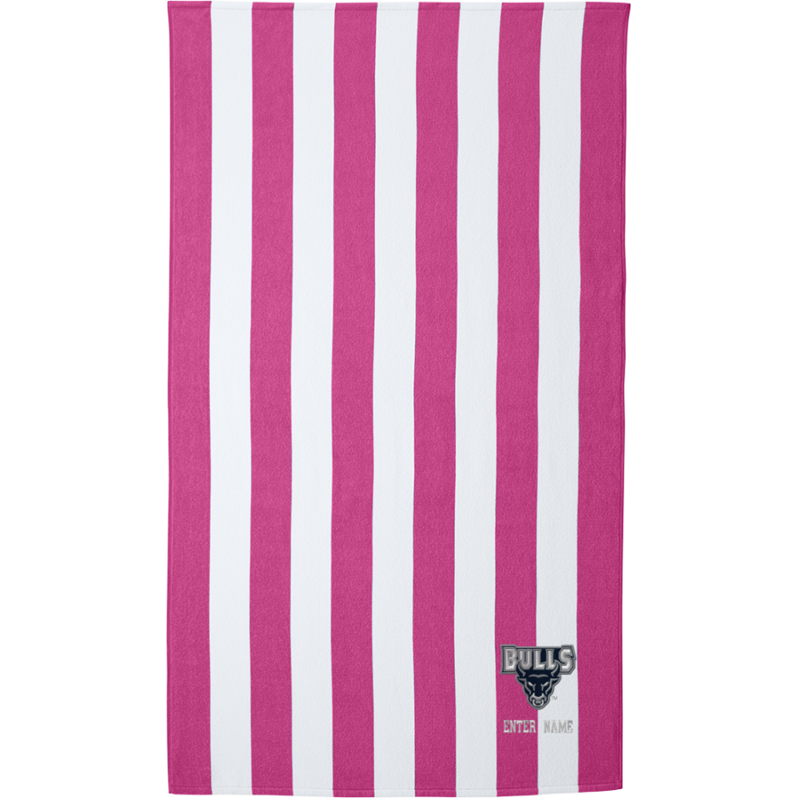 Parrish Community The Official Store of the Bulls <span class="pdp-name-mascot">Parrish Community Bulls</span> Port Authority Cabana Stripe Beach Towel