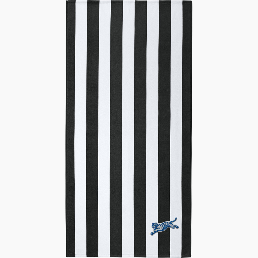 Crow Tigers Port Authority Value Cabana Stripe Beach Towel