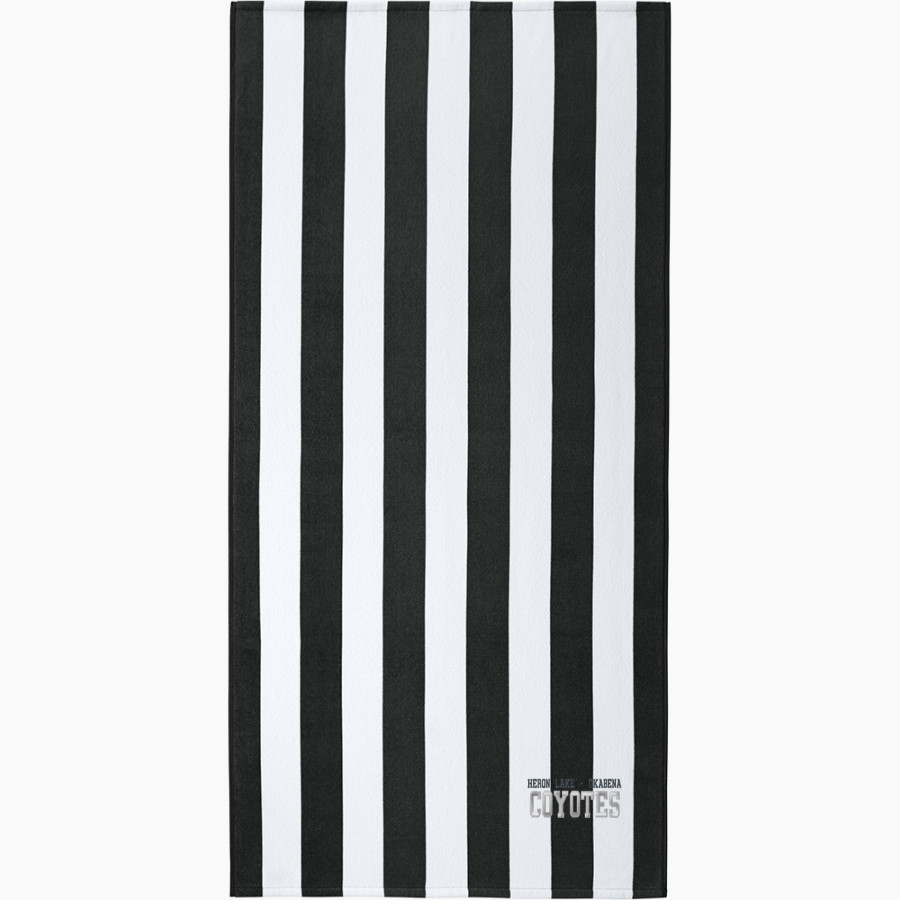 HERON LAKE-OKABENA Coyotes <span class="pdp-name-mascot">HERON LAKE - OKABENA Coyotes</span> Port Authority Value Cabana Stripe Beach Towel