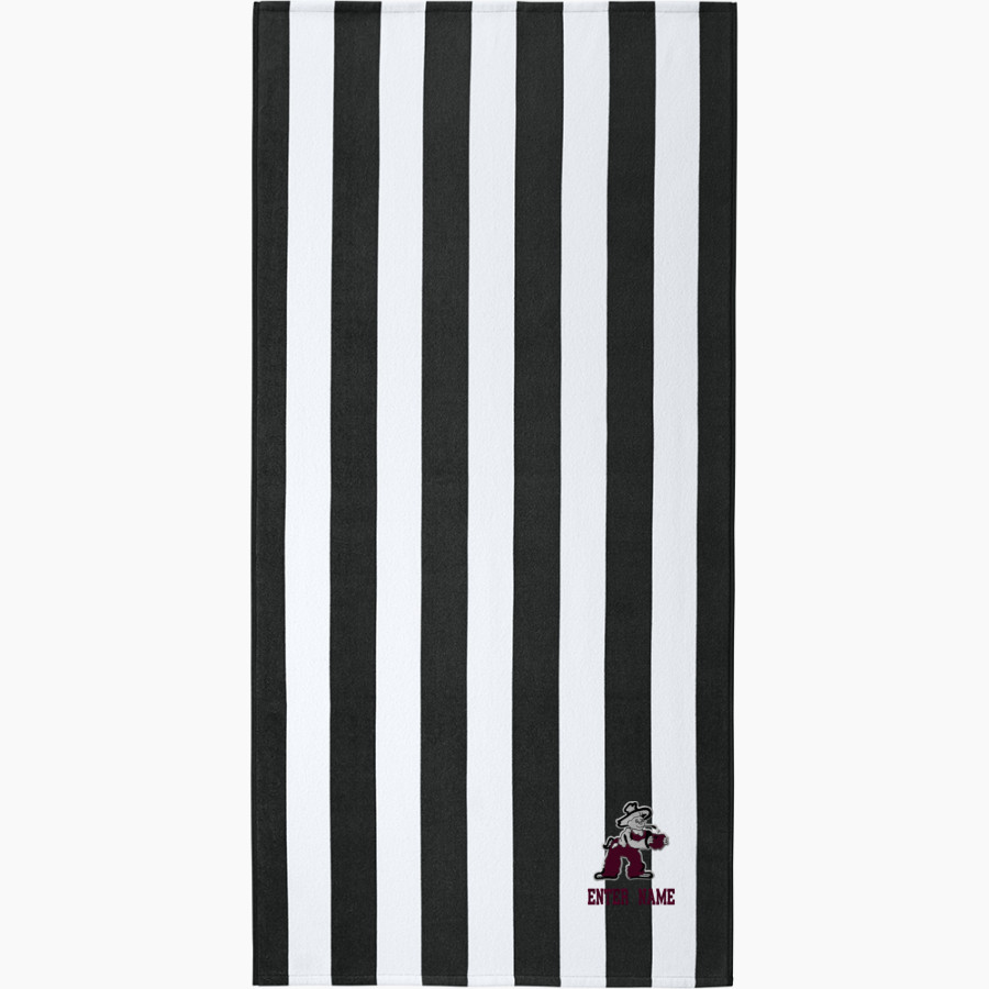 COBDEN HIGH SCHOOL APPLEKNOCKERS <span class="pdp-name-mascot">COBDEN APPLEKNOCKERS</span> Port Authority Value Cabana Stripe Beach Towel
