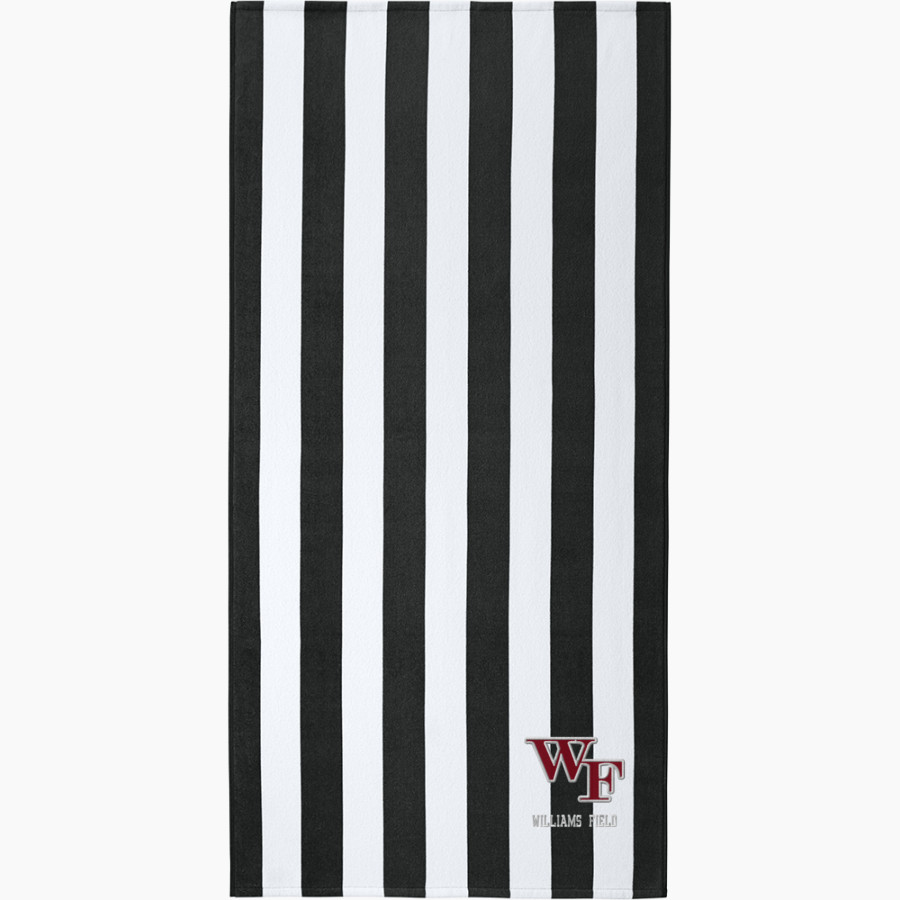 Williams Field Black Hawks <span class="pdp-name-mascot">Williams Field Black Hawks</span> Port Authority Value Cabana Stripe Beach Towel