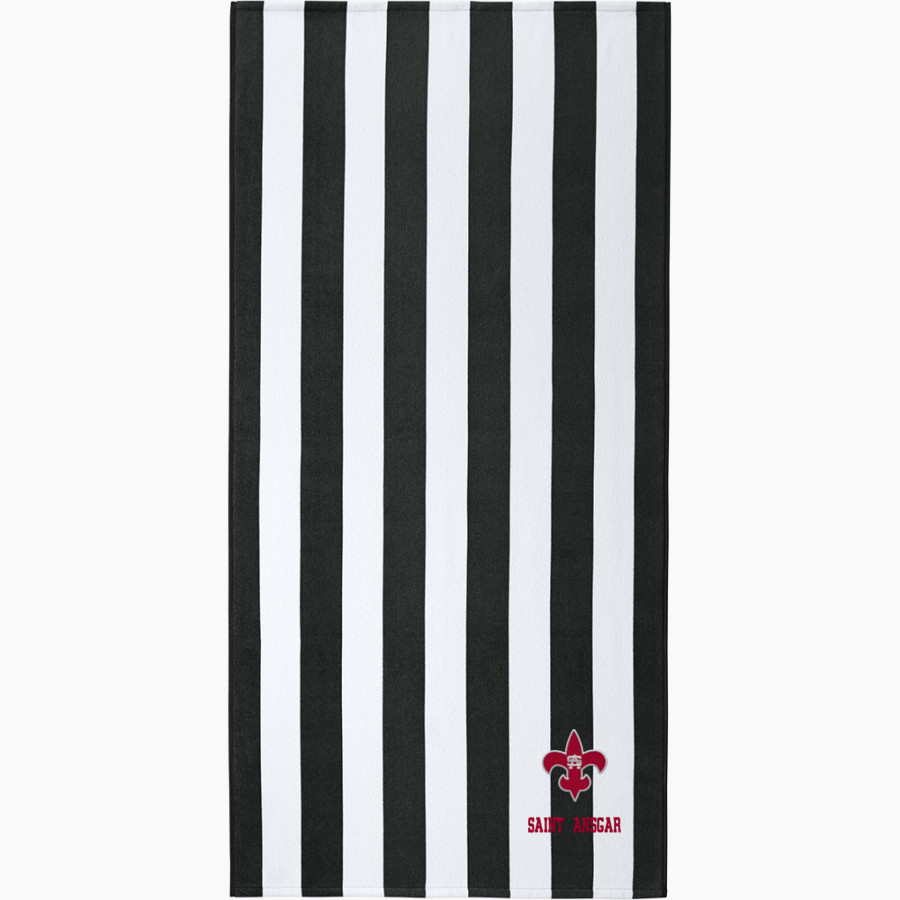 SAINT ANSGAR HIGH SCHOOL SAINTS <span class="pdp-name-mascot">SAINT ANSGAR SAINTS</span> Port Authority Value Cabana Stripe Beach Towel