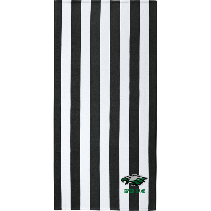 PLEASANTON HIGH SCHOOL EAGLES <span class="pdp-name-mascot">PLEASANTON EAGLES</span> Port Authority Value Cabana Stripe Beach Towel