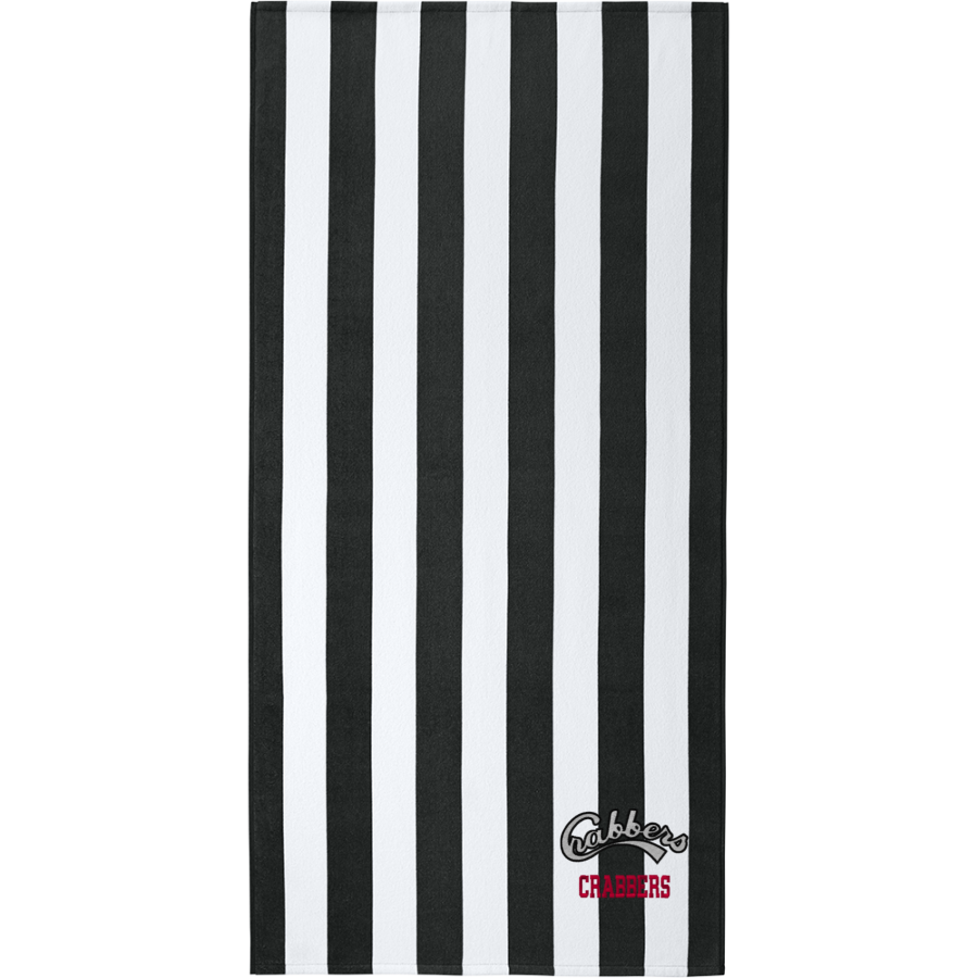 HAMPTON HIGH SCHOOL CRABBERS <span class="pdp-name-mascot">HAMPTON CRABBERS</span> Port Authority Value Cabana Stripe Beach Towel