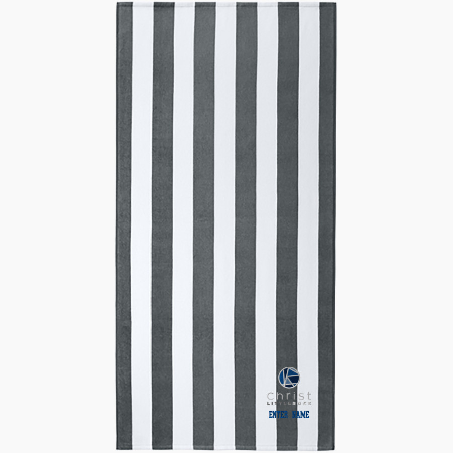 Christ Little Rock Falcons <span class="pdp-name-mascot">Christ Little Rock Falcons</span> Port Authority Value Cabana Stripe Beach Towel