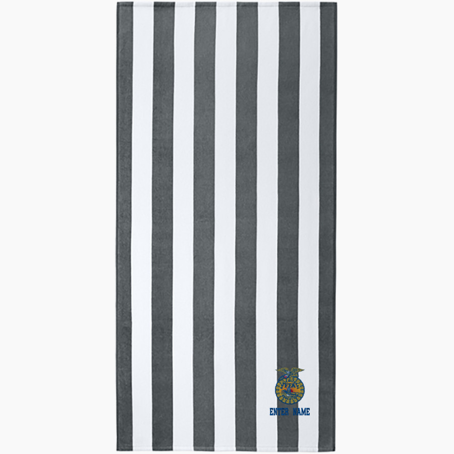 MOUNT MARKHAM HIGH SCHOOL MUSTANGS <span class="pdp-name-mascot">MOUNT MARKHAM MUSTANGS</span> Port Authority Value Cabana Stripe Beach Towel
