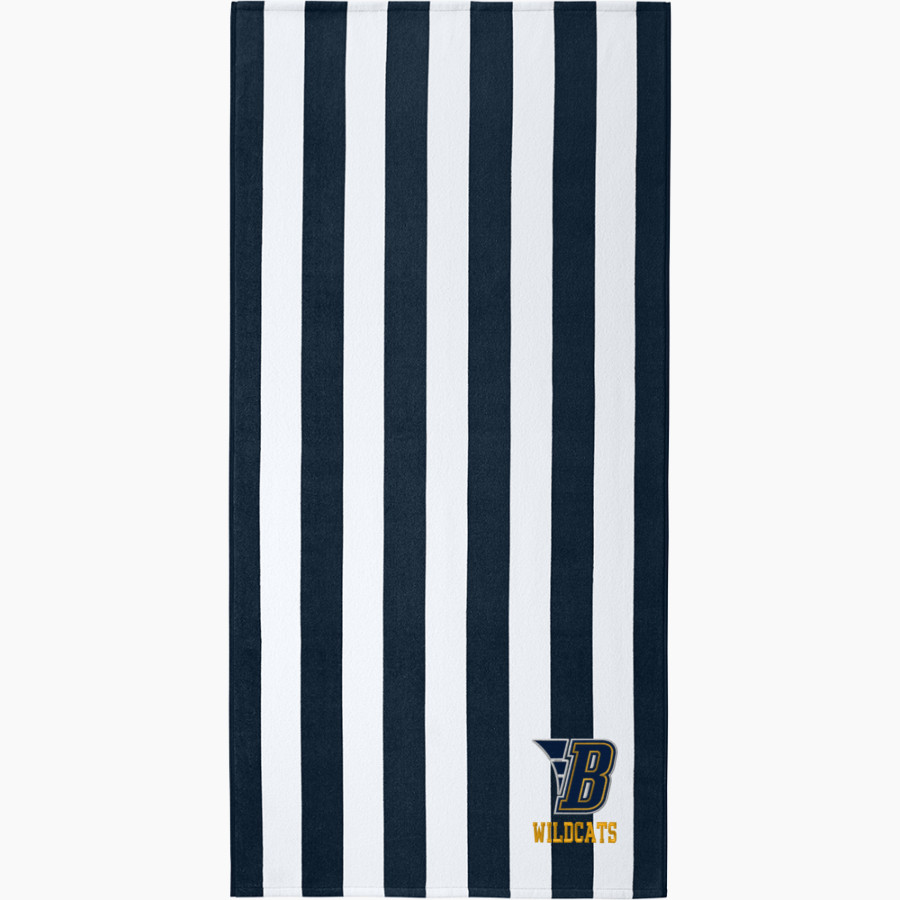 BELLEVILLE HIGH SCHOOL WILDCATS <span class="pdp-name-mascot">BELLEVILLE WILDCATS</span> Port Authority Value Cabana Stripe Beach Towel