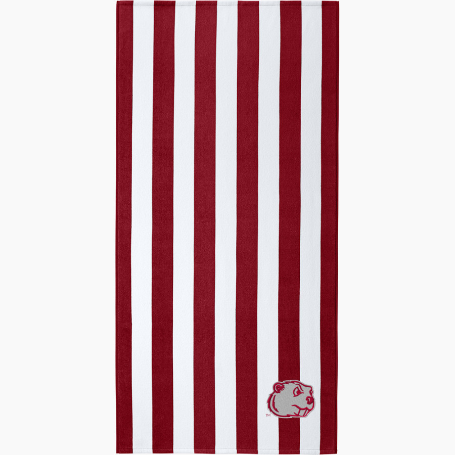 Minot State Beavers <span class="pdp-name-mascot">Minot State Beavers</span> Port Authority Value Cabana Stripe Beach Towel