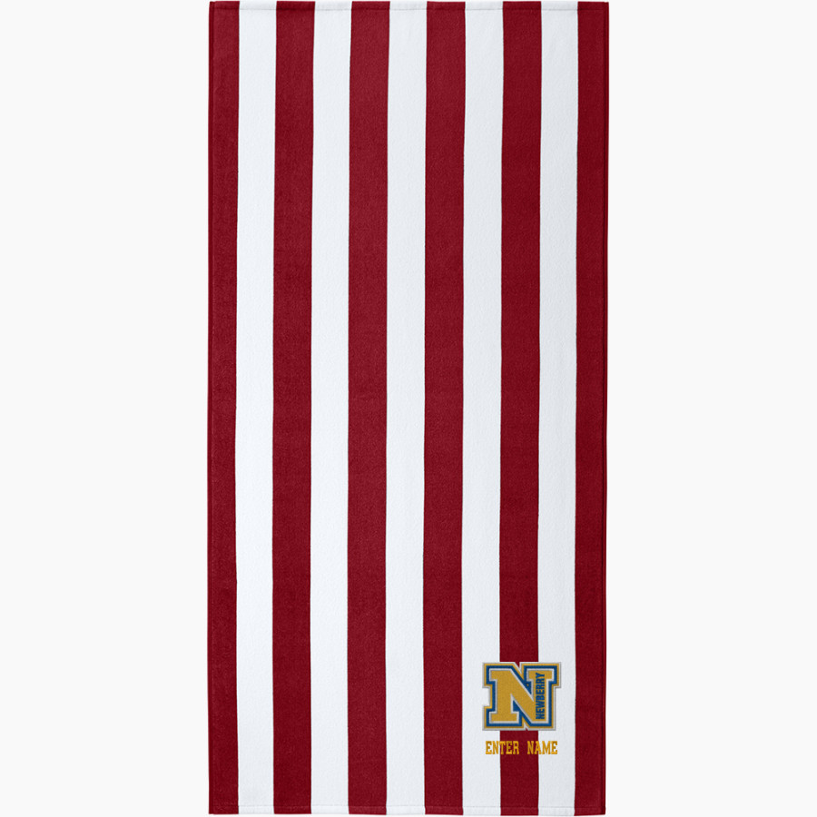 Newberry Youth Football And Cheer Panthers <span class="pdp-name-mascot">Newberry Youth Football And Cheer Panthers</span> Port Authority Value Cabana Stripe Beach Towel