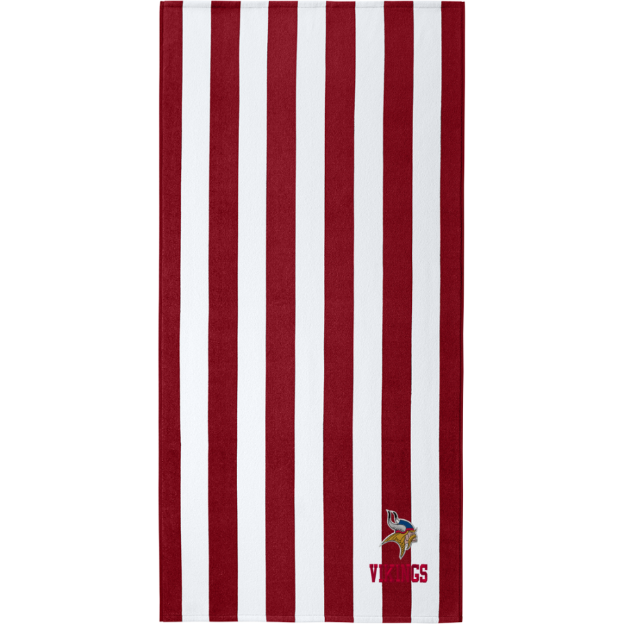 Mascenic Regional Vikings <span class="pdp-name-mascot">Mascenic Regional Vikings</span> Port Authority Value Cabana Stripe Beach Towel