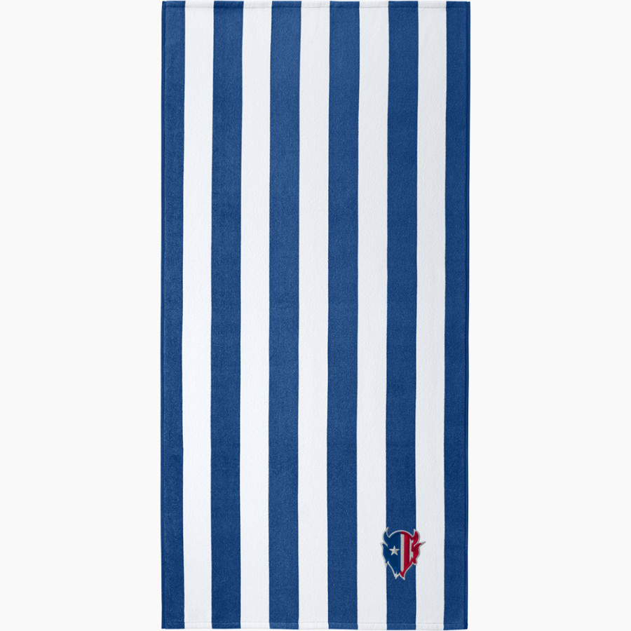 ZANESVILLE HIGH SCHOOL BLUE DEVILS Port Authority Value Cabana Stripe Beach Towel